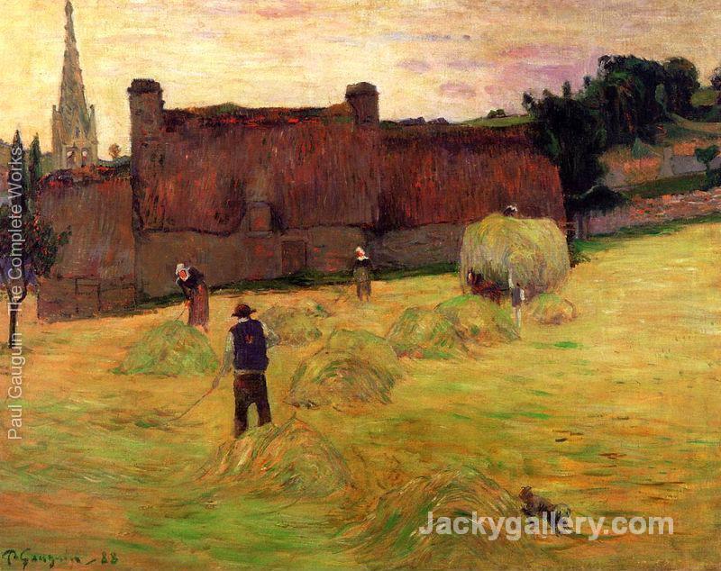 Haymaking by Paul Gauguin paintings reproduction